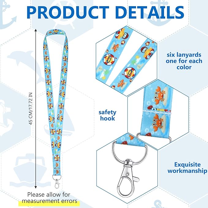 Tudomro 6 Pack Cruise Lanyard for Ship Cards with ID Holder Cruise Essentials Must Haveskey Waterproof Ship Card Holders for Women Men Travel Accessories(Cruise Duck)