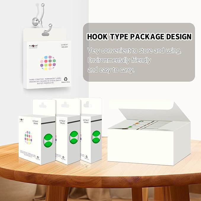 PARLAIM 10 Rolls 3/4" Dot Stickers, 10000 Pack Round Color-Code Circle Labels, Green Sticker for Color Coding