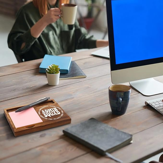 Admin Squad Gifts, Admin Life Gift, Admin Team Gifts, Administrative Assistant Staff Gifts, Thank You Administration Appreciation Gifts Office Desk Self-Stick Note Pad Holders ZSS8