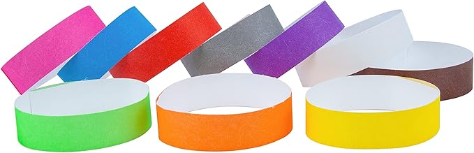 100 Pcs Wristbands, 1-100 Consecutive Numbers Waterproof Tearproof and Printable Wrist Straps Admission Bracelets Tickets (Assorted)