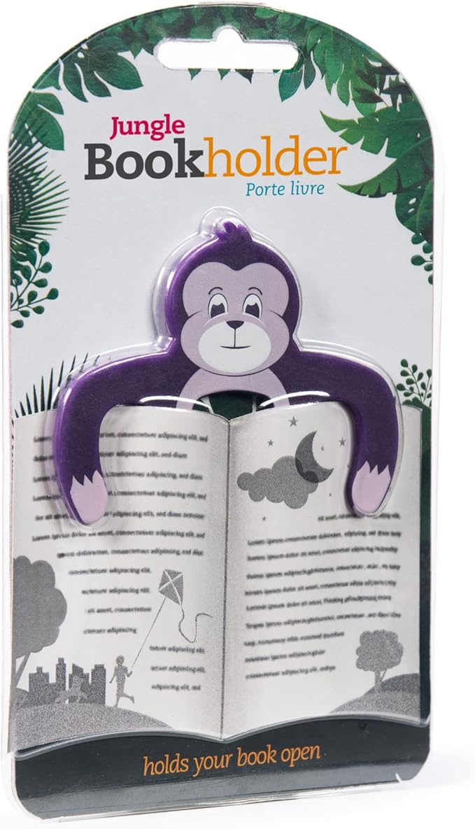 Page Pals Bookmark Bookholder | Page Holder | Music Holder Clip | Music Paper Holder | Magazine, Cookbook | Reading in Bed at Home | Office, Desk, Kitchen Use | Novelty Reading Gift Idea (Ape)