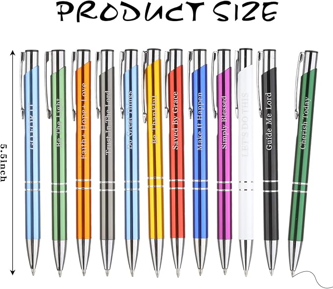 Ballpoint Pen,Fine Point Smooth Writing Pens,Kawaii Pens For Writing Journaling Taking Notes School Office Home. (Mixed Color 3, 12Pcs)