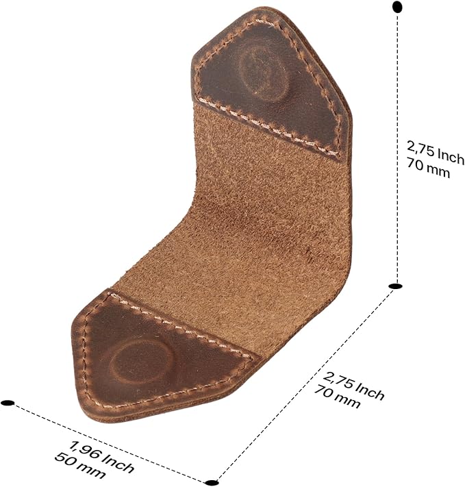 Londo Genuine Leather Handmade Bookmark (Set of 2) (Magnetic, Light Brown)