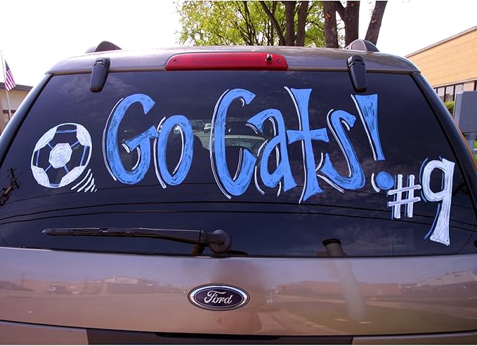 Cosco Window Paint Marker, for Car Windows, Mirror, Storefront Window, Wedding, Parades and Party Decorations, White Ink (098179)