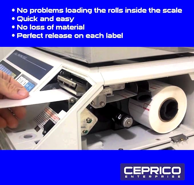 CEPRICO - CAS 8040 Scale Labels | 36 Rolls for CAS Scales | CAS lst-8040 Printing Scale Label | Quality for CAS Digital Scale | UPC Safe Handling | CAS lp 1000 | 500 Labels for Scales | Try It