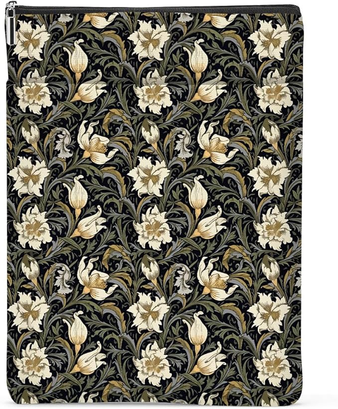 Botanical Book Sleeve, Classic Flower Book Covers for Paperbacks, Floral Book Pouch Book Protector, Book Lovers Gifts for Women Girls Leader, Book Accessories Book Club Gifts Christmas Birthday Gifts