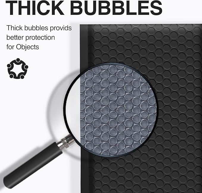 UCGOU Bubble Mailers 8.5x12 Inch Black 25 Pack Usable Size 8.5x11 Poly Padded Envelopes #2 Medium Mailing Opaque Packaging Postal Self Seal Waterproof Boutique Shipping Bags for Clothes Makeup
