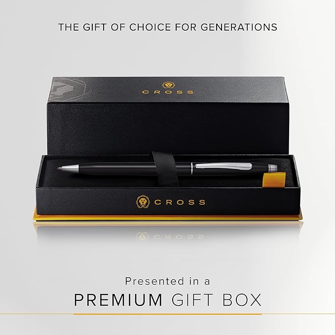 Cross Classic Century Refillable Ballpoint Pen, Medium Ballpen, Includes Premium Gift Box - Black Lacquer