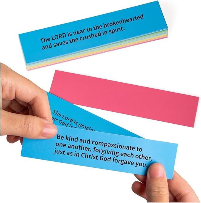 Bible Verses in a Jar,Bible Verses for Emotions and Feelings, Bible Jar of Virtues for Daily Character Development & Spiritual Enrichment, 90 Coloring Bible Cards for Christian Easter Gift (B)