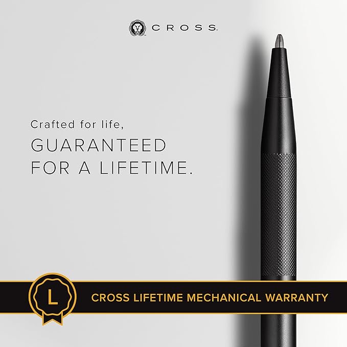 Cross Classic Century Refillable Ballpoint Pen, Medium Ballpen, Includes Premium Gift Box - Black Micro-Knurl