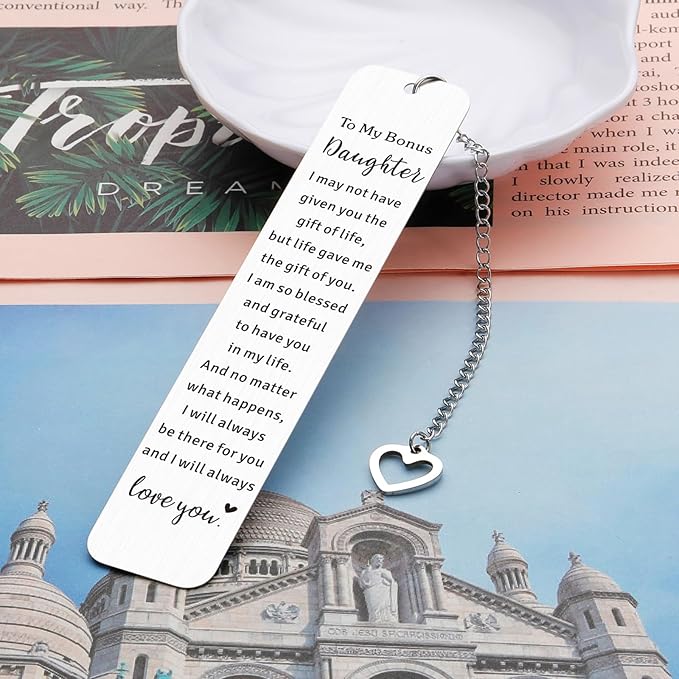 Stocking Stuffers for Teens Girls 16-18, Bonus Daughter Gifts, Daughter in Law Bookmark Gifts, Unbiological Daughter Gifts, Daughter Birthday Gifts from Mom, Bonus Daughter Christmas Gifts