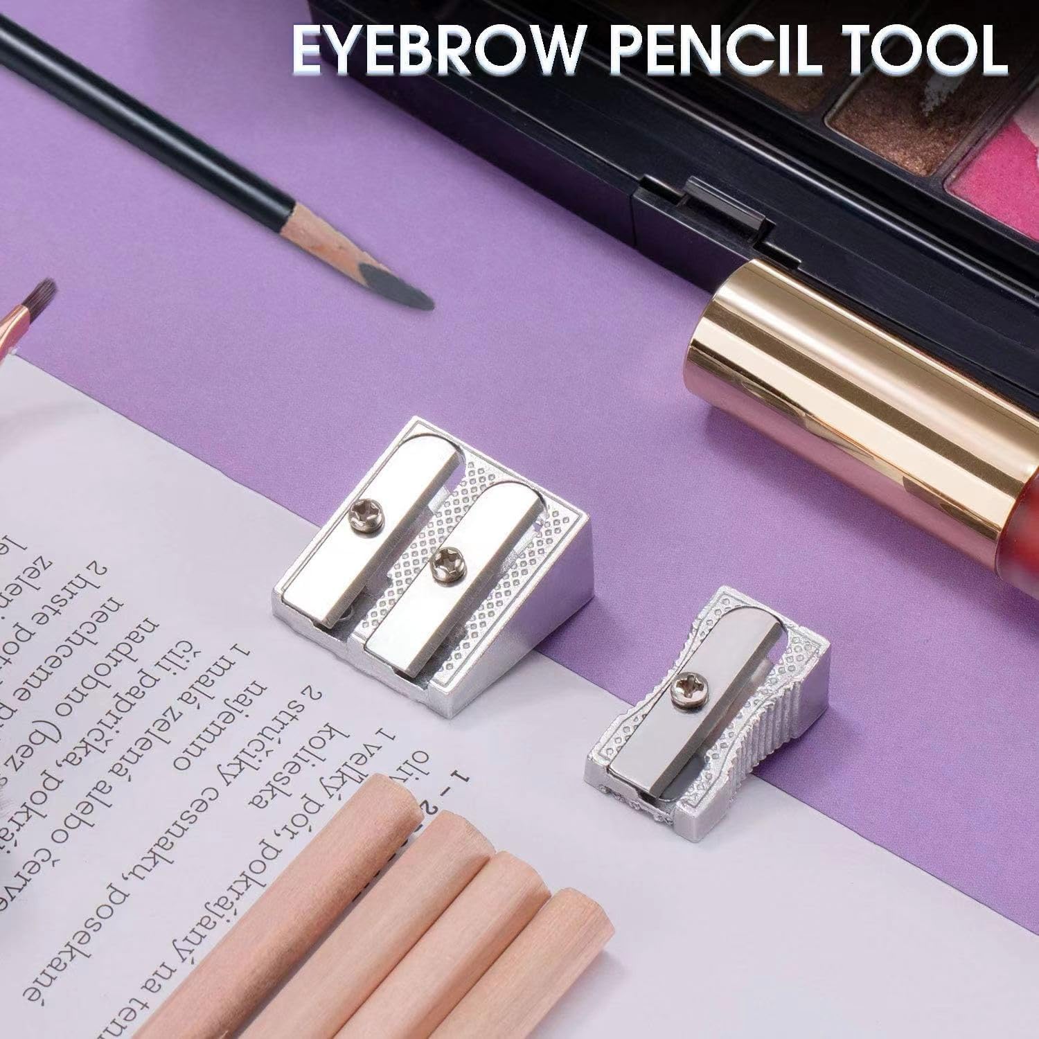 Metal Pencil Sharpeners, 4pcs Manual Double Hole Pencil Sharpener for Colored Graphite Pencils, Crayon Sharpener, Home School Office