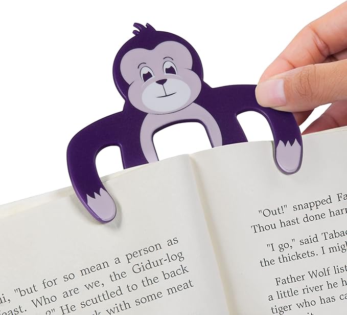Page Pals Bookmark Bookholder | Page Holder | Music Holder Clip | Music Paper Holder | Magazine, Cookbook | Reading in Bed at Home | Office, Desk, Kitchen Use | Novelty Reading Gift Idea (Ape)