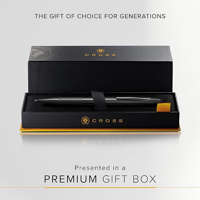 Cross Classic Century Refillable Ballpoint Pen, Medium Ballpen, Includes Premium Gift Box - Black Micro-Knurl