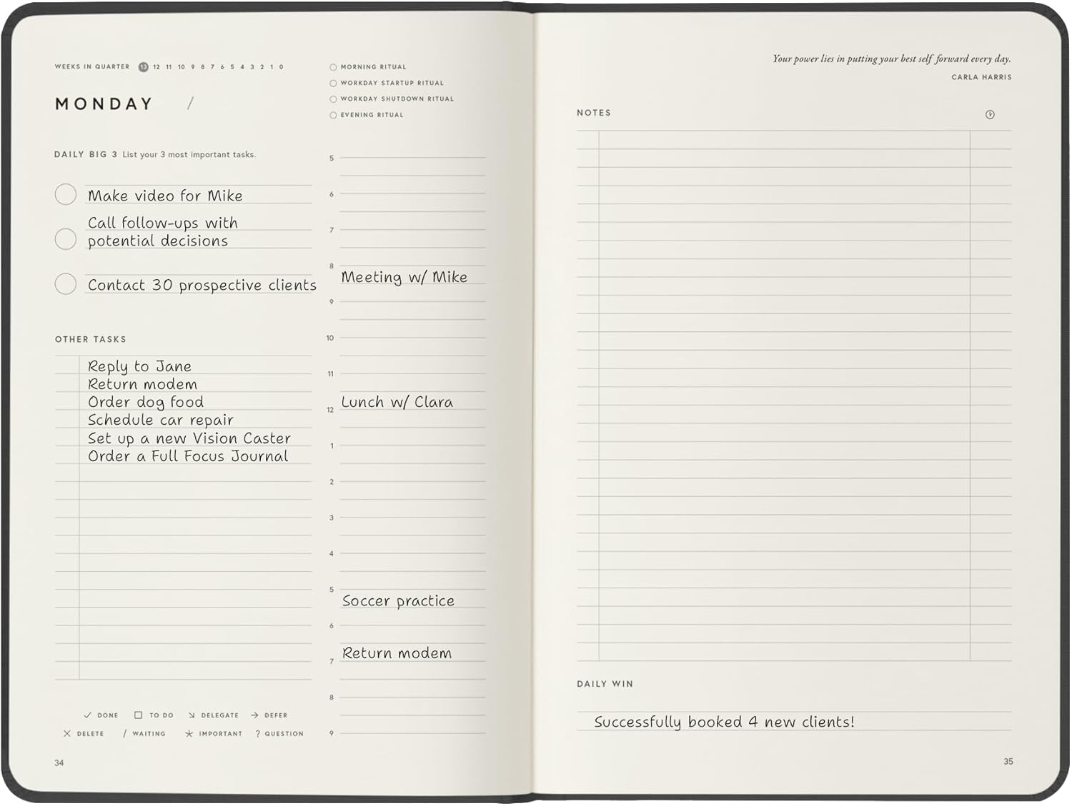 Full Focus Gray Linen Planner by Michael Hyatt - The #1 Daily Planner to Increase Focus, Eliminate Overwhelm, and Achieve Your Biggest Goals - Hardcover