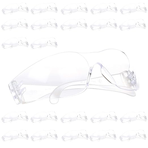 3M Safety Glasses, Virtua, 100/Pack, ANSI Z87, Unisex, Clear Hard Coat Lens, Clear Frame, Economical Eyewear Protection, Lightweight, Wraparound Coverage, UVA, UVB, UVC