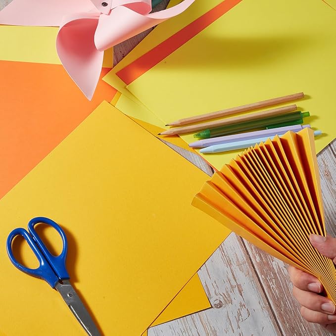 30 sheets Cardstock Paper 8 1/2 x 11 Inches for Crafts and Invitations (Orange/Orange-Red/Yellow)