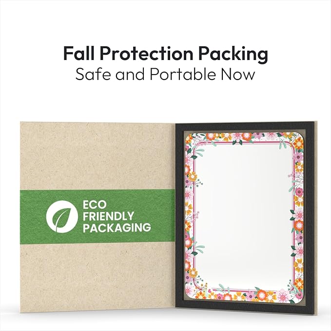 Locker Mirror Magnetic for School and Office, Strong Magnetic Mirror for Locker, Magnetic Locker Mirror with Colorful Design, Practical Locker Accessories, 1 Pack, 5 inxh x 7 inch