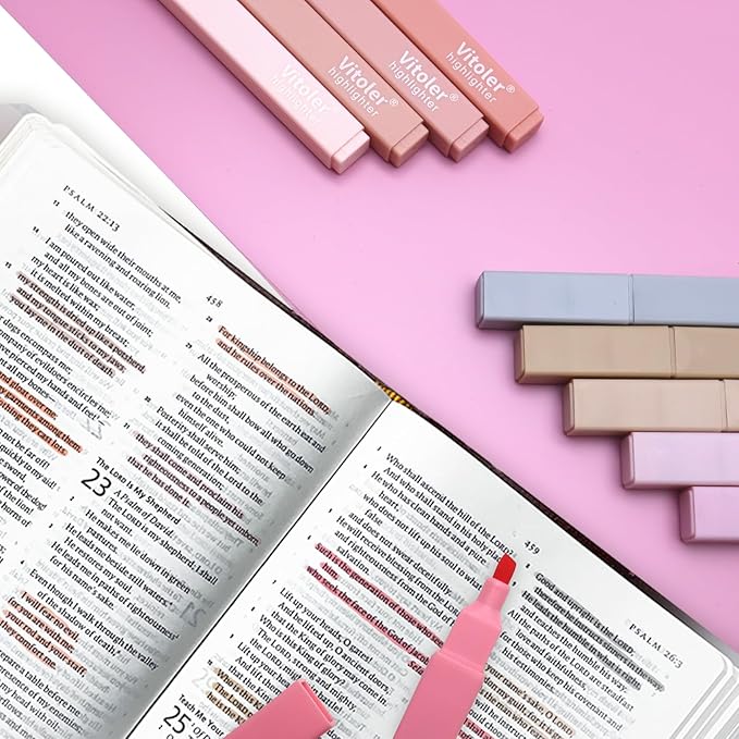 Vitoler Highlighters Assorted Colors,10pcs Cute Pastel Highlighters Multicolor Highlighters for Aesthetic Office School Supplies