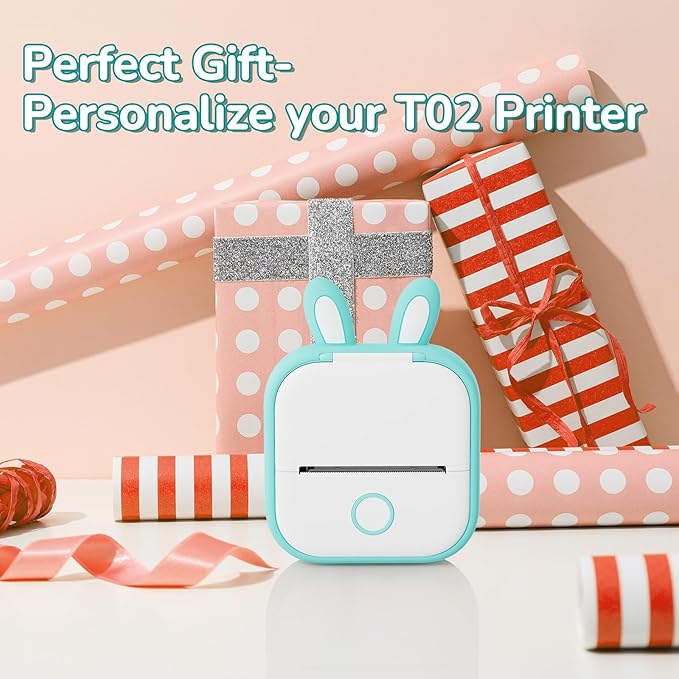 Phomemo T02 Protective Case Green- Compatible with T02 Mini Printer, Adorably Unique Design Flexible Protective Case for Gift