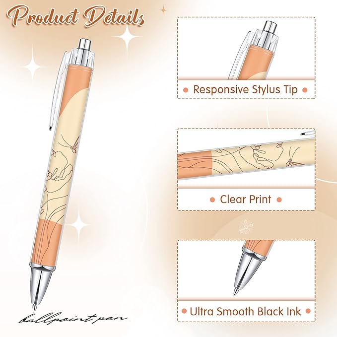 Tinlade 10 Pcs Christian Pens for Women Religious Ink Pens Easter Gifts Inspirational Quotes Bible Verse Ballpoint Funny Office Supplies for Women Men Coworker(Boho)