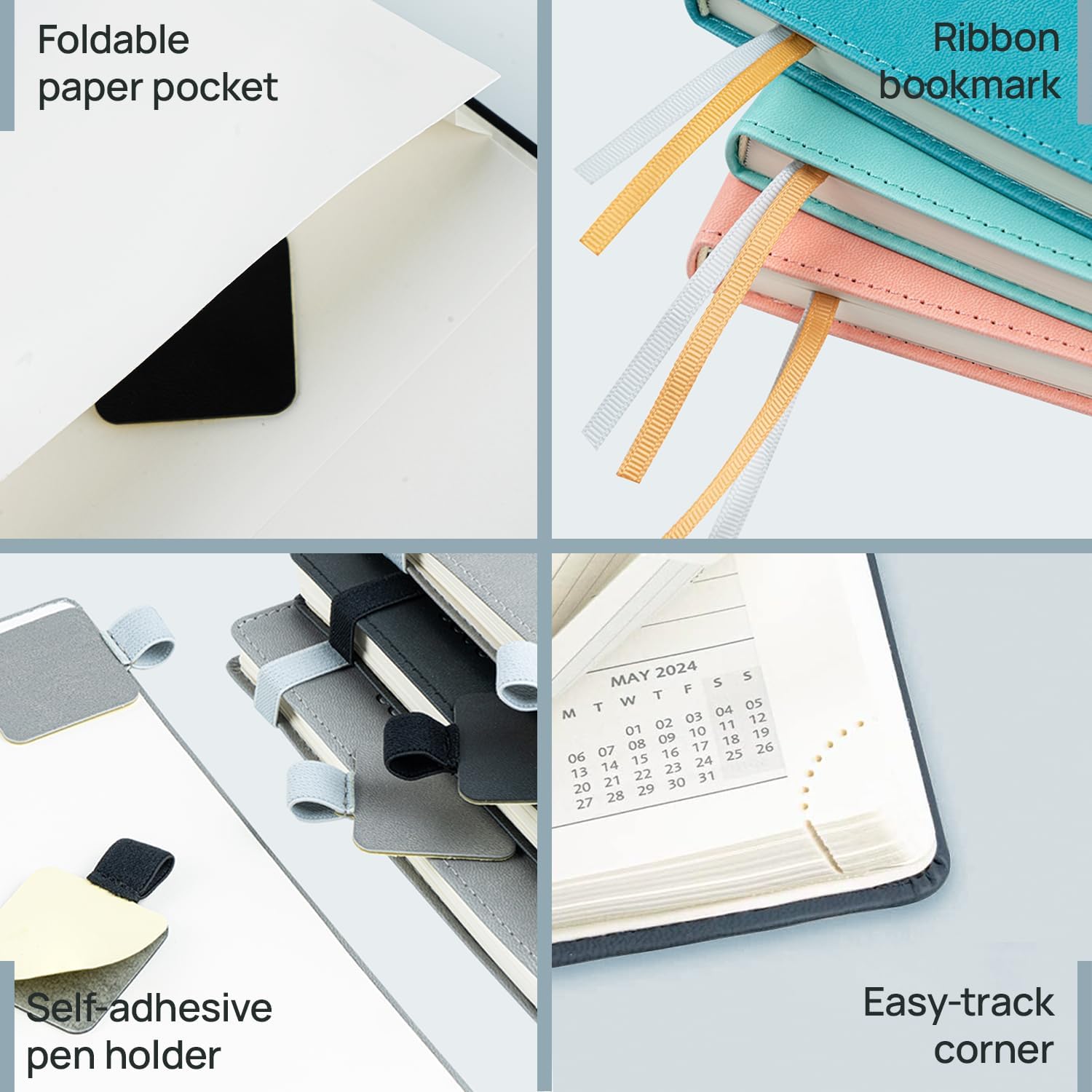 POPRUN 2026 Planner (Medium - 6.5'' x 8.5'') - 2026 Weekly Calendar ((Jan. 2026 - Dec. 2026) with Hourly Time Slots, Weekly/Monthly Appointment Book for Time Management - Leather Soft Cover - Green