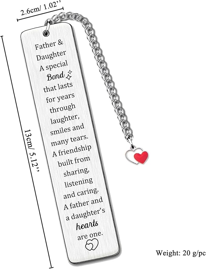 Dad Bookmarks Fathers Day Appreciate Gift Man Bookmarker Father Daughter A Link Can Never Be Undone Birthday Present Retirement Appreciate Love Quotes Keepsakes Christmas Thanksgiving Book Accessory