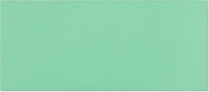 EnDoc #9 Colored Envelopes - 100 Pack - Green Pastel Color 3 7/8 x 8 7/8 envelope, Letter Size, For Home, Offices, Holiday, Invoices and Mailings