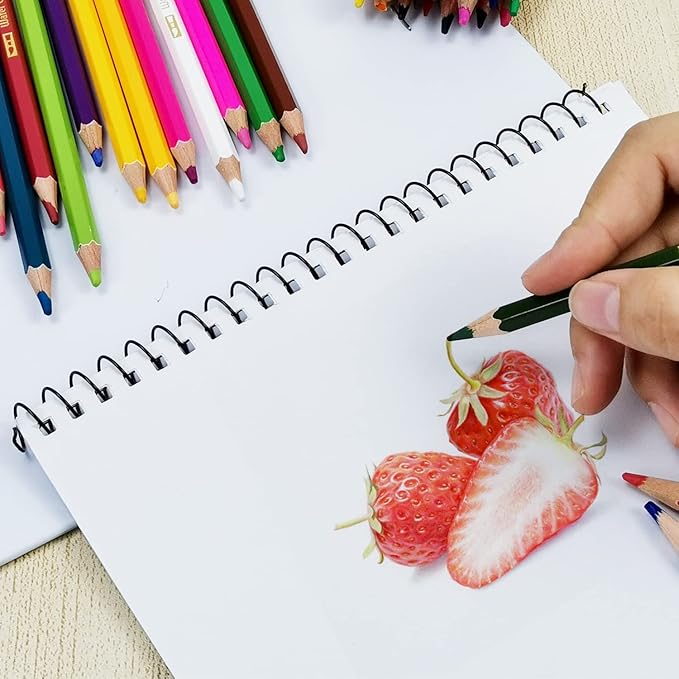 Rayson 7.9mm Spiral Wire Coil for Binding, 4:1 Pitch, 48-Loops, 5/16" Coils Metal Comb Binding 40 Sheet Capacity, White Color & Pack of 100