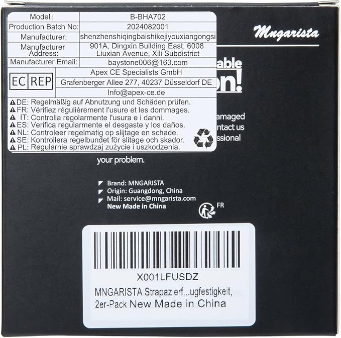 MNGARISTA Heavy Duty Retractable Keychain with Belt Clip, ID Badge Reel, Badge Holder with 31.5' Steel Cord and Key Ring, 9.0oz, 2-Pack