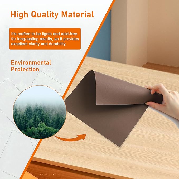 40 Sheets Coffee Color Cardstock 8.5 x 11 Craft Paper, 75lb Heavyweight Construction Paper Card Stock for DIY Cards Making, Wedding Invitations, School Crafting, Memus, Greeting Cards