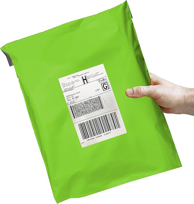Colored Poly Mailers Pack of: (Green, 10" x 13" pack of 200) Be creative with your packaging with Colored mailers