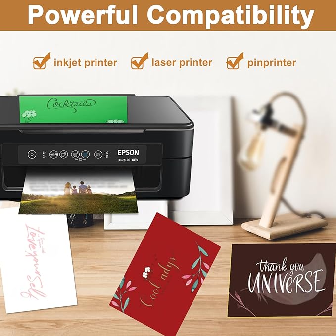 40 Sheets Coffee Color Cardstock 8.5 x 11 Certificates Paper, 200gsm/75lb Premium Dark Brown Card Stock Printer Paper for DIY Cards Making, Greeting Cards, School Crafting, Invitations, Menus