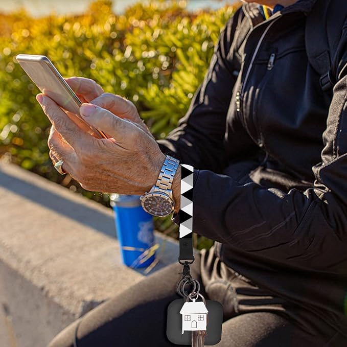 Wrist Lanyard for Women and Men, Keychain Lanyard for Keys, Wrist Keychain Strap Lanyard for Car Keys ID Badge Wallet Card Holder (Navy Blue)