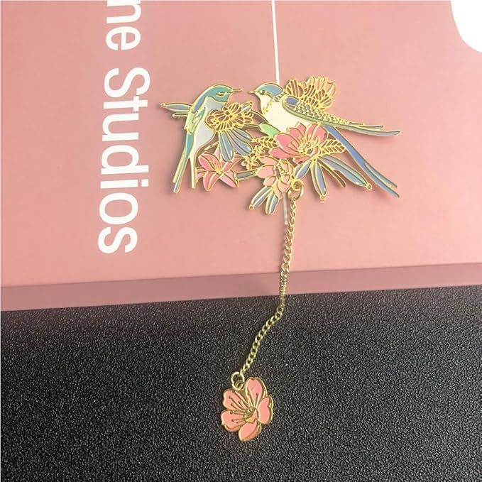 Bookmarks for Book Lovers Book Marks for Reading Women Birthday Graduation Christmas Gifts for Her Cute Metal Bookmark Book Markers Stocking Stuffers for Teens (Bird)