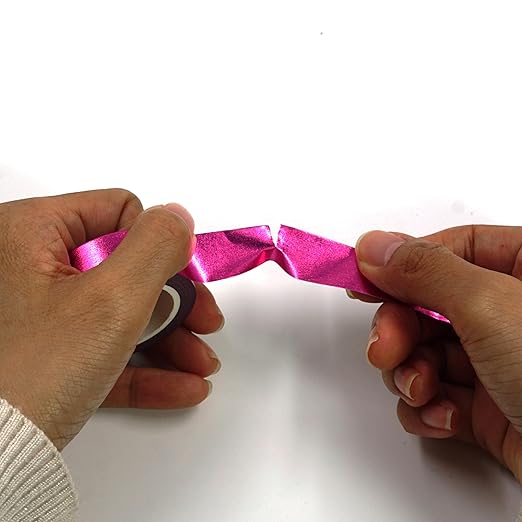 Hot Pink foil washi Tape for Wall Decorative Crafts Washy-Tape Mirror Tape Strips for Wall Decor Duct Tape Metallic washi Tape Self Adhesive Masking Tape 0.59in x33FT (Hot Pink)