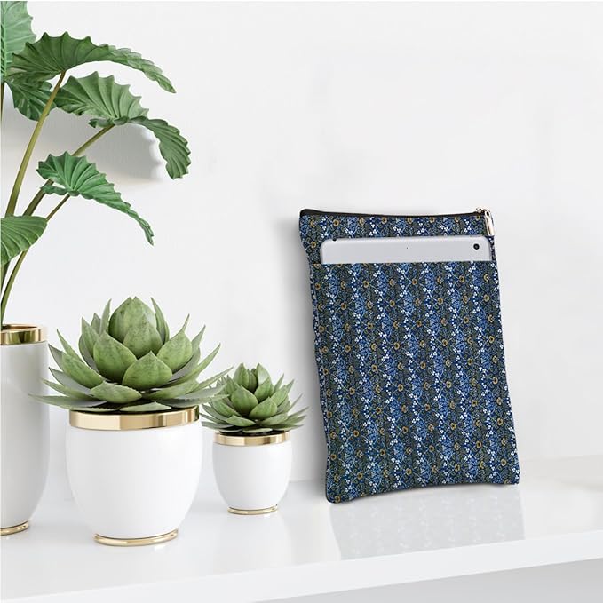 Vintage Flower Book Sleeve Book Lovers Gifts Autumn Style Waterproof Book Cover Book Accessories Book Covers for Paperbacks Book Pouch Book Protector with Front Pocket for Women Girls Readers Niece