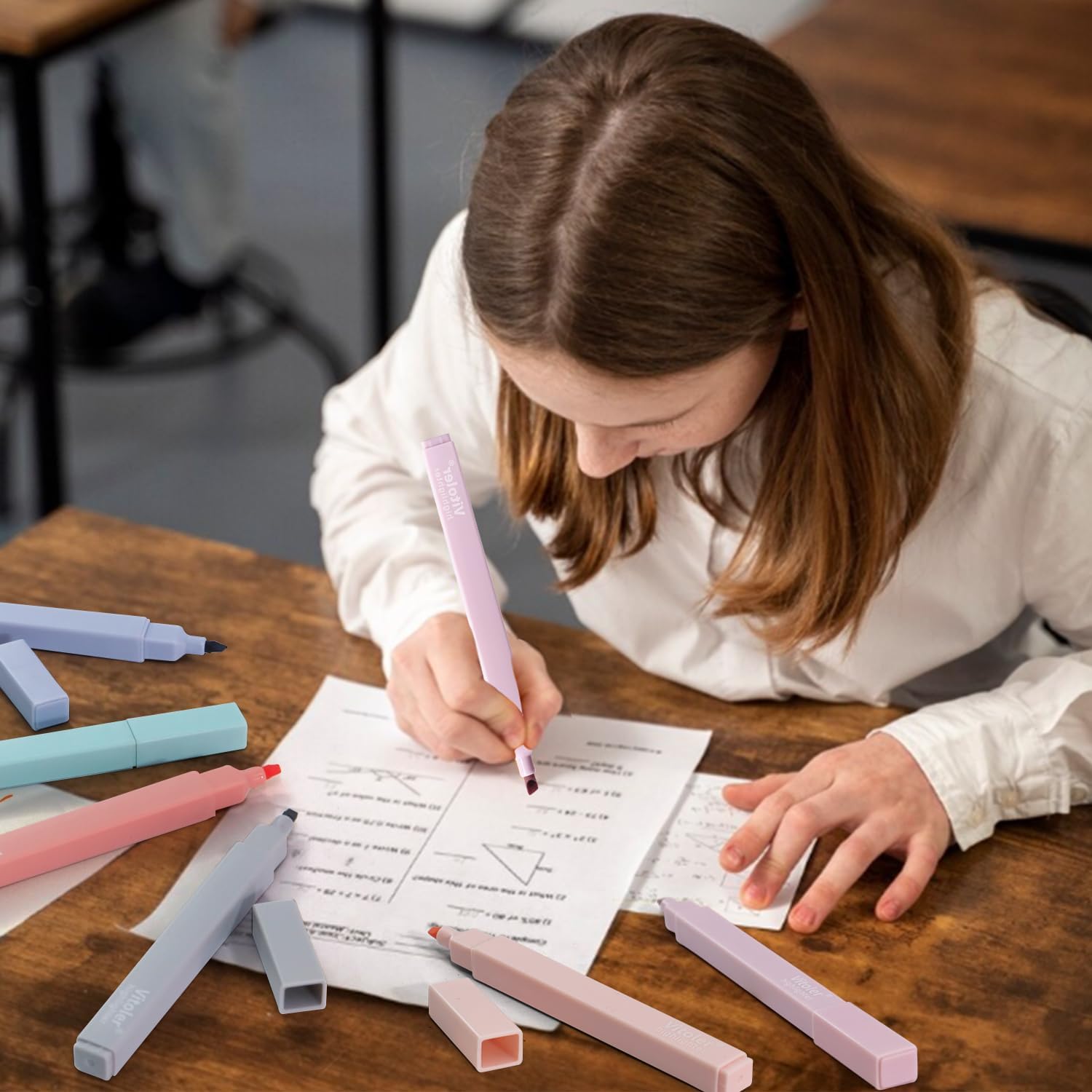 Pastel Highlighters,8pcs Bible Highlighters with Chisel Tip,Cute Markers Highlighter No Bleed,Bible High Lighters Assorted Colors for School Journaling