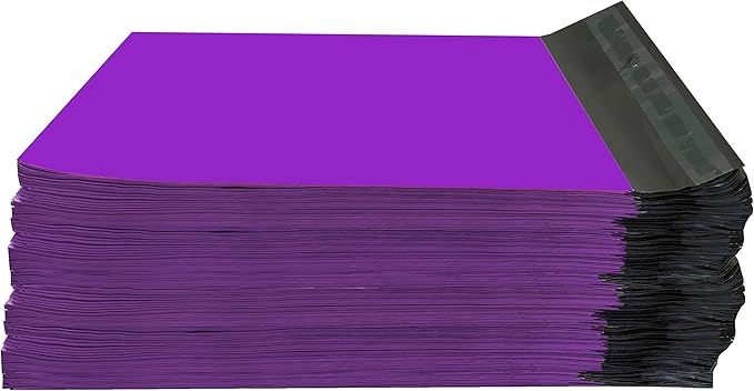 Colored Poly Mailers Pack of: Be creative with your packaging with Colored mailers (Purple, 7.5" x 10.5" pack of 500)
