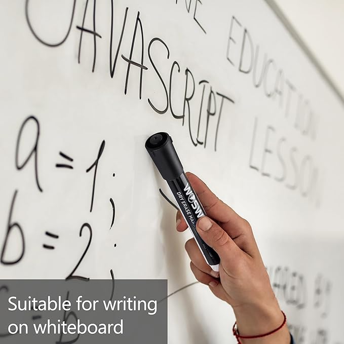 Dry Erase Markers, 60 Bulk Pack, Black Chisel Tip Whiteboard Markers, Chisel Point Low Odor Dry Erase Markers