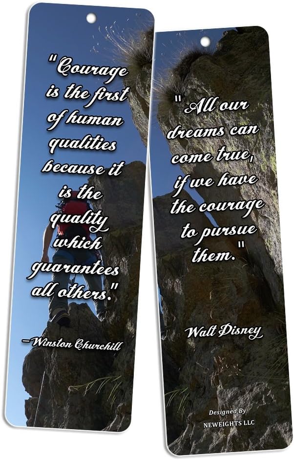 NewEights Adventure Inspirational Quotes Bookmarks (12-Pack) - Stocking Stuffers Devotional Bible Study - Church Ministry Supplies Teacher Classroom Incentive Gifts
