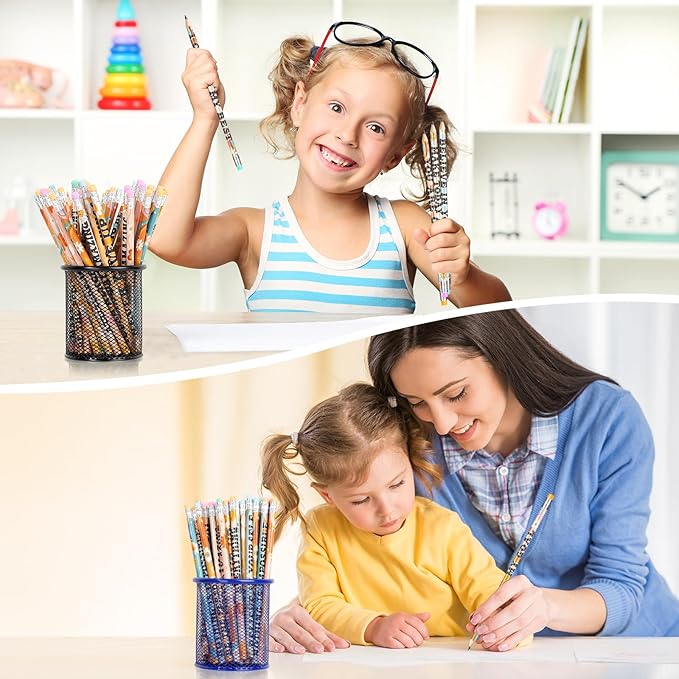 60 Pcs Retro Motivational Pencils Bulk, Inspirational School Pencils for Classroom, Cute Wood Pencils with Encourage Positive Saying, Back to School Supplies for Kids Student Teacher Classroom Reward