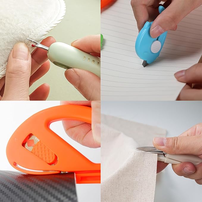 Multifunctional Cutting Set Gift Paper Cutter Sewing Fabric Scissors Mini Box Opener Auto Recycling Cutting Scissors Needle Threading Tool Car Decal Color Changing Tool Knife Clothes Opener