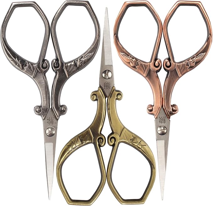 JubileeYarn Chinese Wing & Cloud Embroidery Craft Scissors - Assortment - 3 Scissors