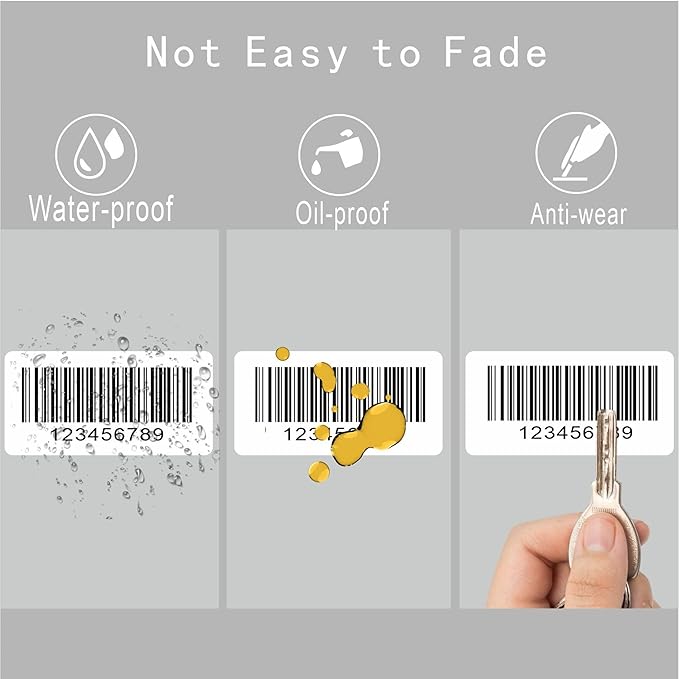 Hybsk 2x1 inch Direct Thermal Labels for Barcodes, Address, Compatible with Rollo Label Printer & Zebra Desktop Printers (2"x1",2 Rolls White)