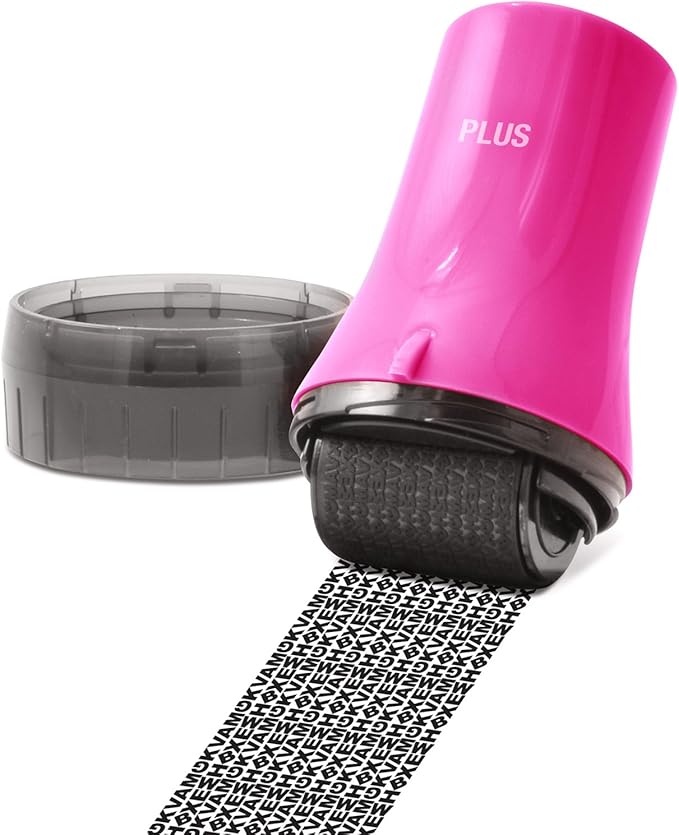 Guard Your ID ADVANCED WIDE Roller Identity Theft Prevention Security Stamp PINK (38493)