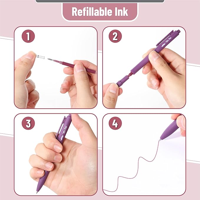 Mr. Pen- Retractable Gel Pens, 22 Pack, Color Ink Gel Pens Fine Point, 22 Vintage Colors, Gel Pens Fine Point, Retractable Pens, Cute Pens, Aesthetic Pens for Journaling Fine Tip Pens