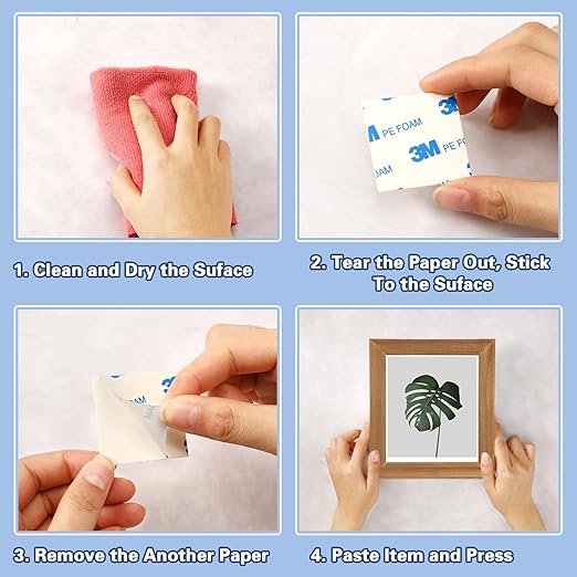 UPINS 150Pack Double Sided Foam Tape Strong Sticky Double Sided Foam Pads for Crafts Self-Adhesive Mounting Foam Tape Heavy Duty for Home Wall Decor 40 * 40 * 2mm