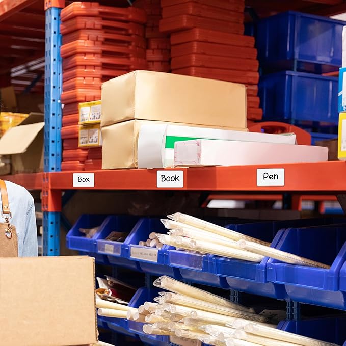 Dry Erase Magnetic Label 5x3 Inch White, Reusable Magnetic Dry Erase Labels for Whiteboards，Pack of 40