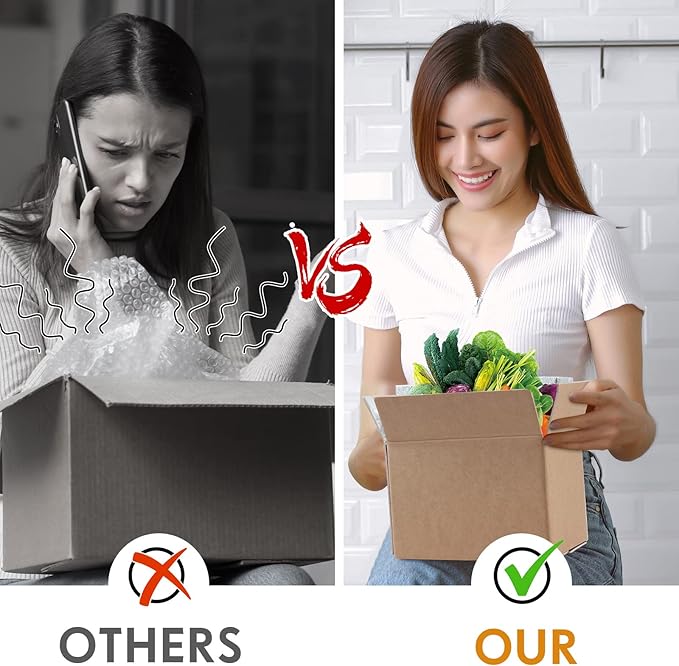 Nuanchu 30 Pieces Double Insulated Mailing Boxes with Aluminum Foil Insulated Bag Liner Cooler Small Mailing Box for Mailing Frozen Food Cold Mailing Boxes for Mailing Packing Moving, 9" x 5" x 6"